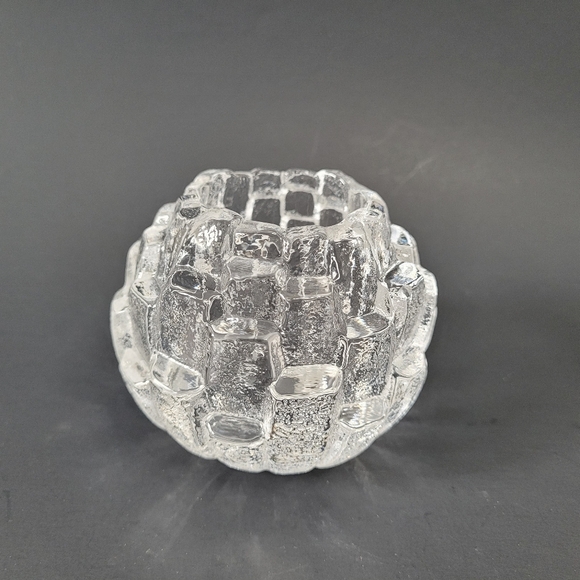 Kosta Boda "Igloo" Lead crystal votive candle Holder - Picture 2 of 8
